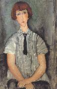 Amedeo Modigliani Young Woman in a Striped Blouse (mk39)